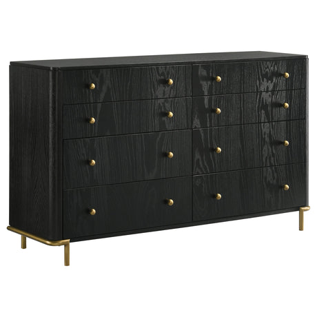 Arini Cream and Black 4-piece Eastern King Bedroom Set from Coaster - Luna Furniture