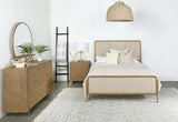 Arini 4-piece Eastern King Bedroom Set Cream and Sand Wash from Coaster - Luna Furniture