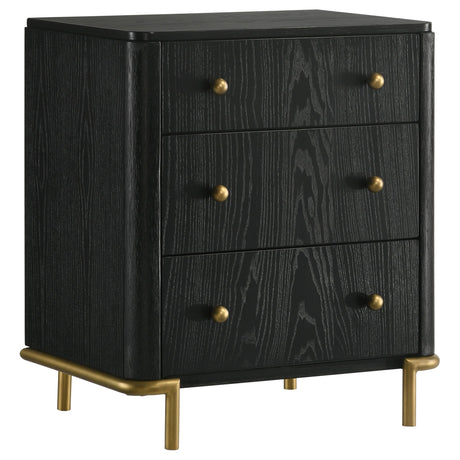 Arini Cream and Black 5-piece Eastern King Bedroom Set from Coaster - Luna Furniture