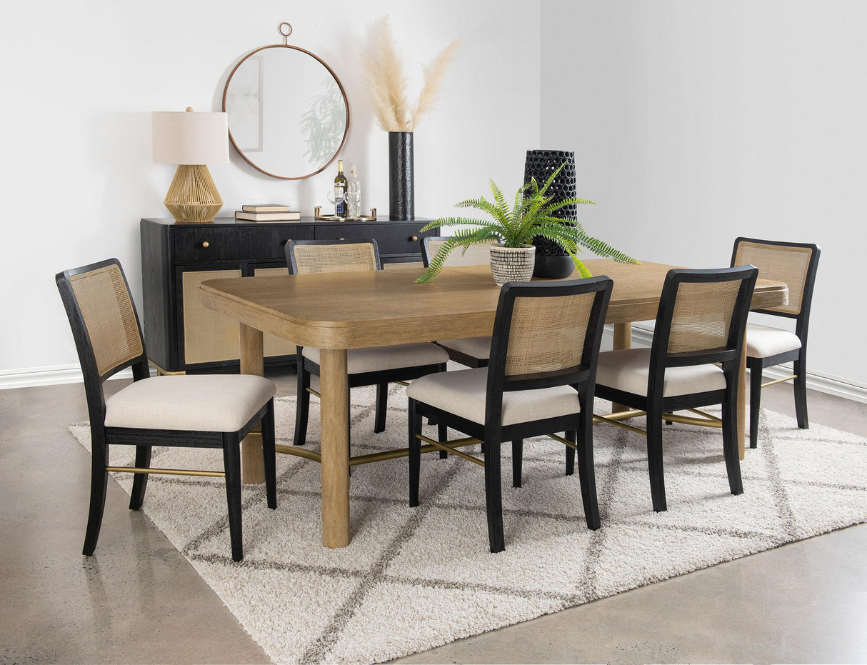 Arini 5-piece Extension Leaf Dining Table Set Black from Coaster - Luna Furniture
