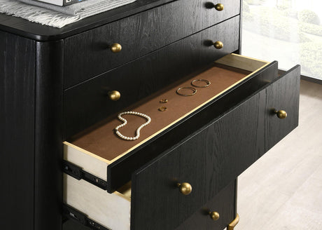 Arini Cream and Black 5-piece Queen Bedroom Set from Coaster - Luna Furniture