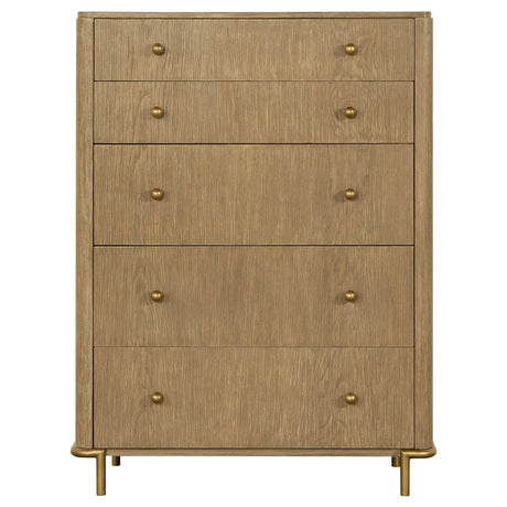Arini Cream/Sand Wash 5-piece Queen Bedroom Set from Coaster - Luna Furniture