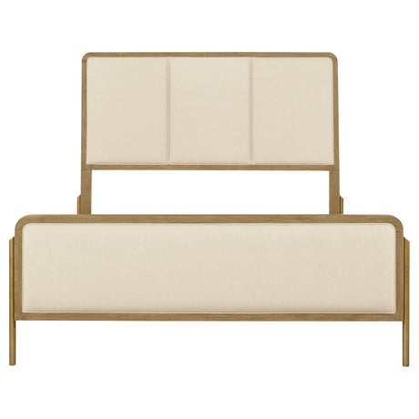 Arini Cream and Sand Wash California King Panel Bed from Coaster - Luna Furniture