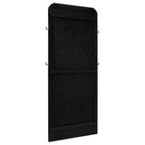 Arini Black Cane Weave Full Length Standing Floor Mirror from Coaster - Luna Furniture