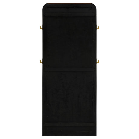 Arini Black Cane Weave Full Length Standing Floor Mirror from Coaster - Luna Furniture