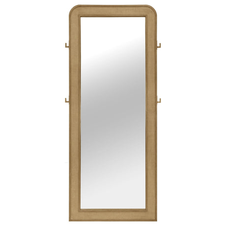 Arini Sand Wash Cane Weave Full Length Standing Floor Mirror from Coaster - Luna Furniture