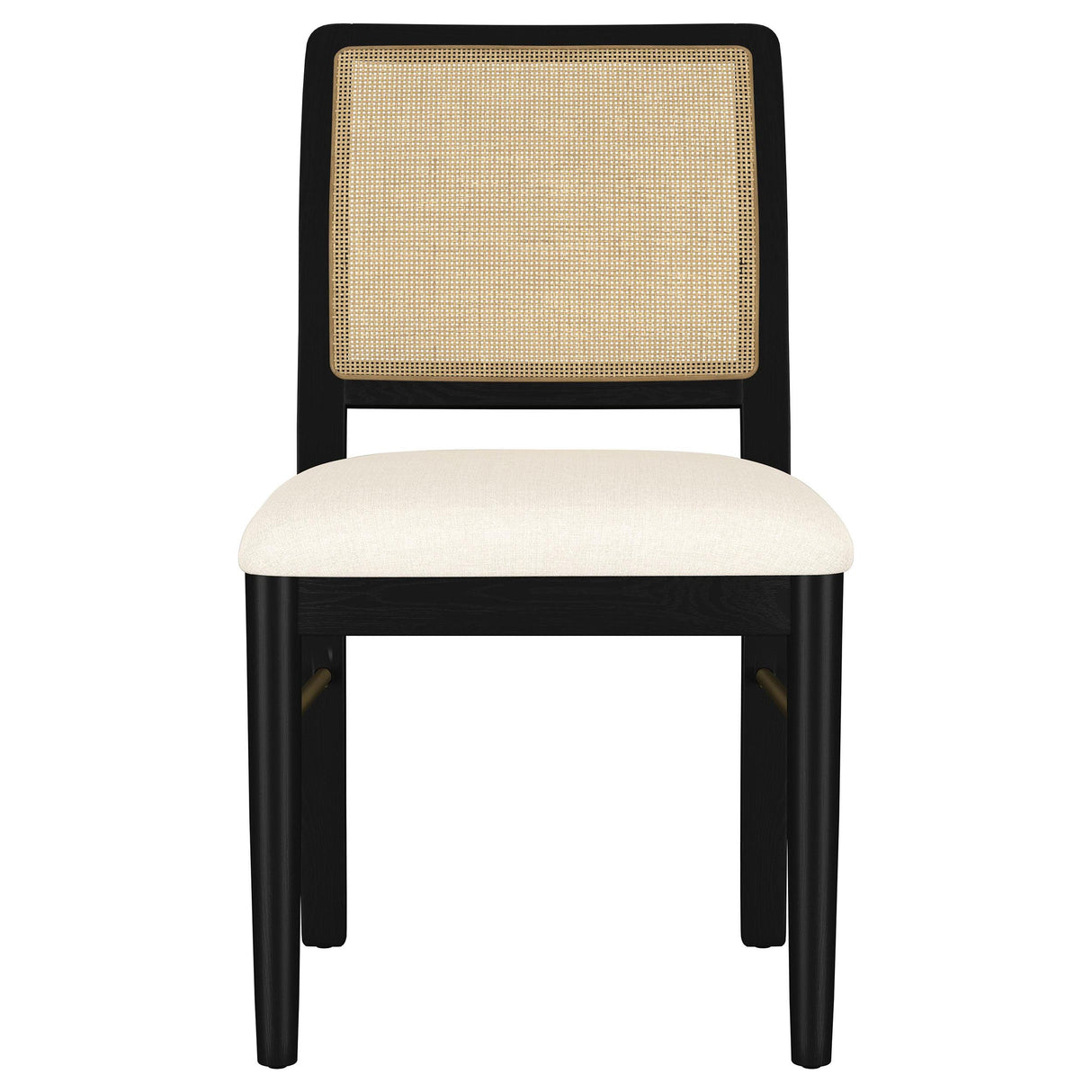 Arini Black Rattan Cane Dining Side Chair, Set of 2 from Coaster - Luna Furniture