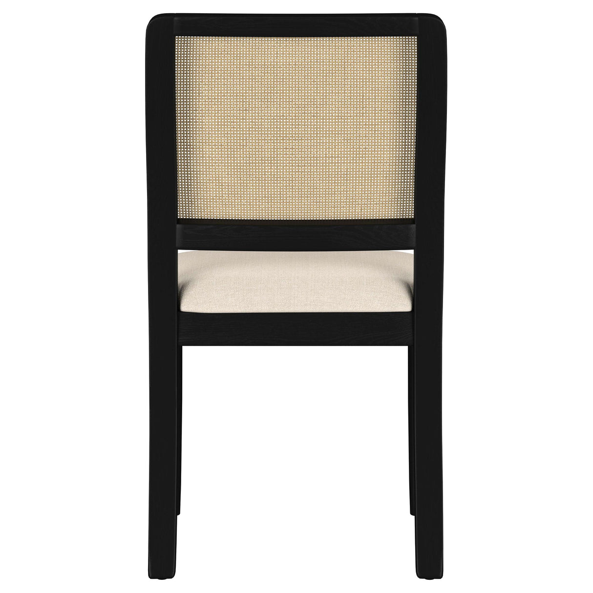 Arini Black Rattan Cane Dining Side Chair, Set of 2 from Coaster - Luna Furniture