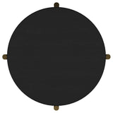 Arini Black Round End Side Table With Storage Shelf from Coaster - Luna Furniture