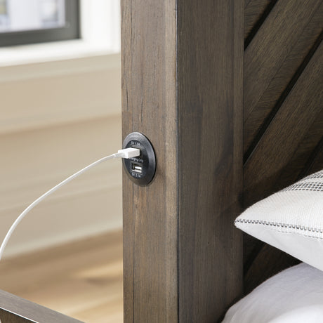 Arkenton California King Panel Bed with Dresser in Grayish Brown from Ashley - Luna Furniture