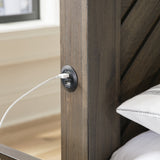 Arkenton King Panel Bed with Mirrored Dresser and 2 Nightstands in Grayish Brown from Ashley - Luna Furniture