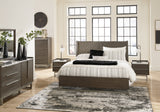 Arkenton King Panel Bed with Mirrored Dresser, Chest and 2 Nightstands in Grayish Brown from Ashley - Luna Furniture