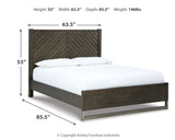 Arkenton Queen Panel Bed with Dresser in Grayish Brown from Ashley - Luna Furniture