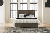 Arkenton Queen Panel Bed with Dresser in Grayish Brown from Ashley - Luna Furniture