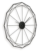 Arkthorne Black Wall Clock from Ashley - Luna Furniture
