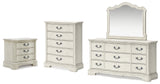 Arlendyne Antique White Dresser, Mirror, Chest and Nightstand from Ashley - Luna Furniture