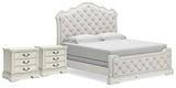 Arlendyne King Panel Bed and 2 Nightstands from Ashley - Luna Furniture