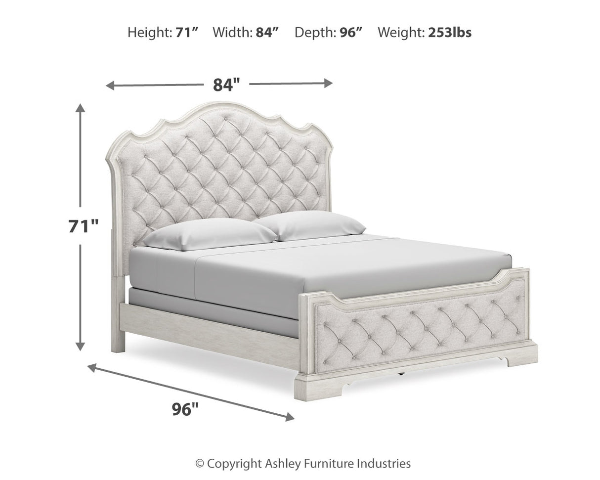 Arlendyne King Panel Bed and 2 Nightstands from Ashley - Luna Furniture