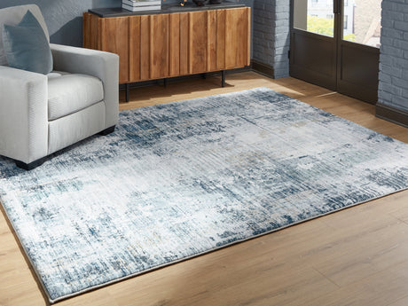 Arlenmont Blue/White/Brown Large Rug from Ashley - Luna Furniture