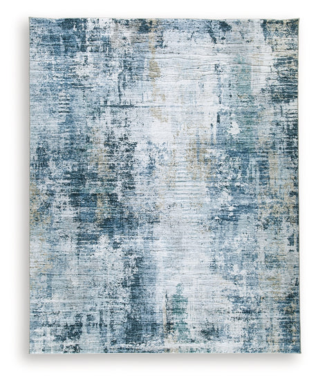 Arlenmont Blue/White/Brown Large Rug from Ashley - Luna Furniture