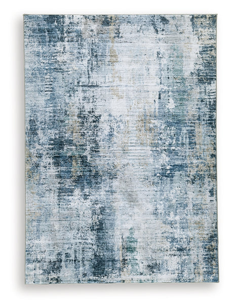 Arlenmont Blue/White/Brown Medium Rug from Ashley - Luna Furniture