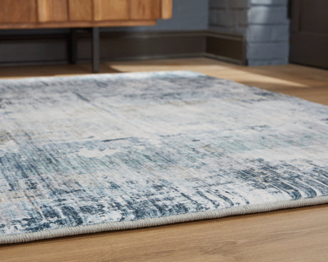Arlenmont Blue/White/Brown Medium Rug from Ashley - Luna Furniture