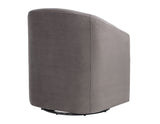 Arlo Fog Velvet Upholstered Swivel Barrel Chair from Steve Silver - Luna Furniture