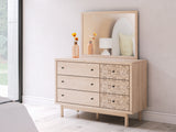 Arloster Tan Dresser and Mirror from Ashley - Luna Furniture