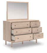 Arloster Tan Dresser and Mirror from Ashley - Luna Furniture