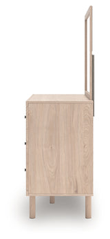 Arloster Tan Dresser and Mirror from Ashley - Luna Furniture