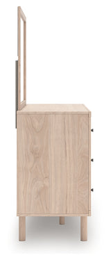 Arloster Tan Dresser and Mirror from Ashley - Luna Furniture