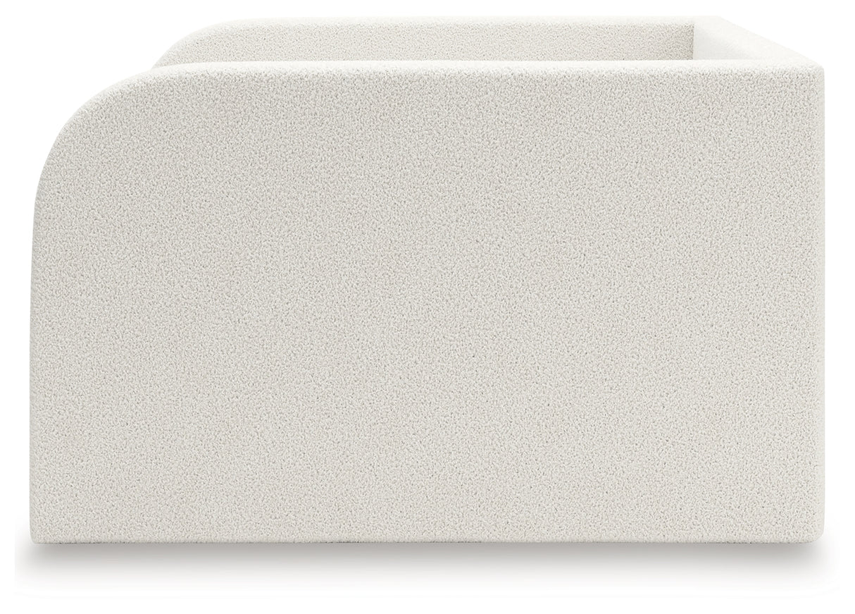 Arloster Tan/White Full Upholstered Day Bed from Ashley - Luna Furniture