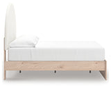 Arloster Tan/White Full Upholstered Platform Bed from Ashley - Luna Furniture