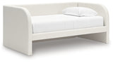 Arloster Tan/White Twin Upholstered Day Bed from Ashley - Luna Furniture