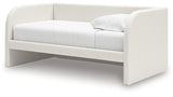 Arloster Tan/White Twin Upholstered Day Bed from Ashley - Luna Furniture