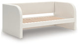 Arloster Tan/White Twin Upholstered Day Bed from Ashley - Luna Furniture