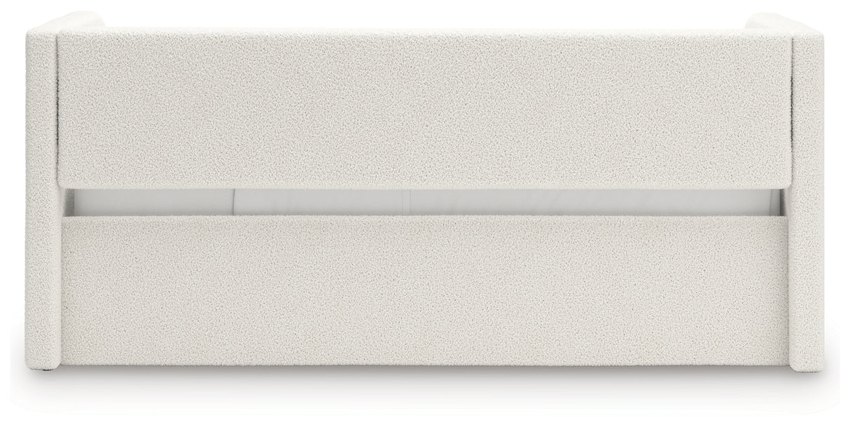 Arloster Tan/White Twin Upholstered Day Bed from Ashley - Luna Furniture