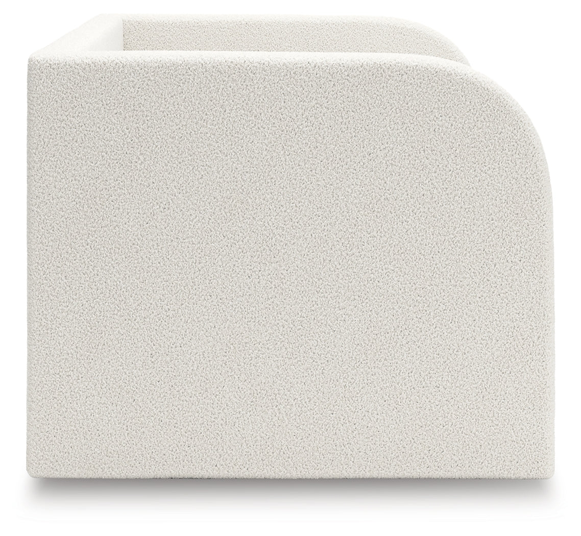Arloster Tan/White Twin Upholstered Day Bed from Ashley - Luna Furniture