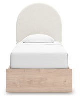 Arloster Tan/White Twin Upholstered Storage Bed with 2 Drawers from Ashley - Luna Furniture