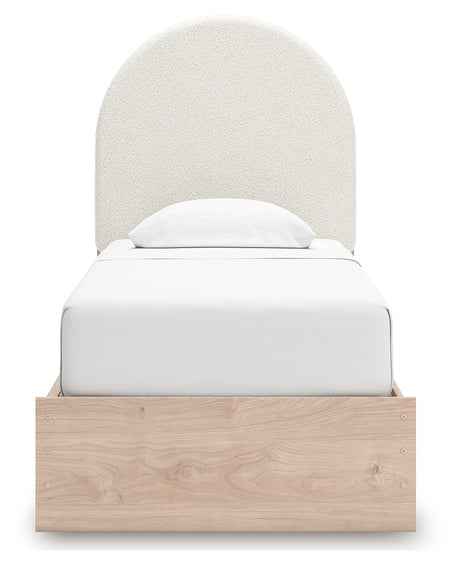 Arloster Tan/White Twin Upholstered Storage Bed with 2 Drawers from Ashley - Luna Furniture