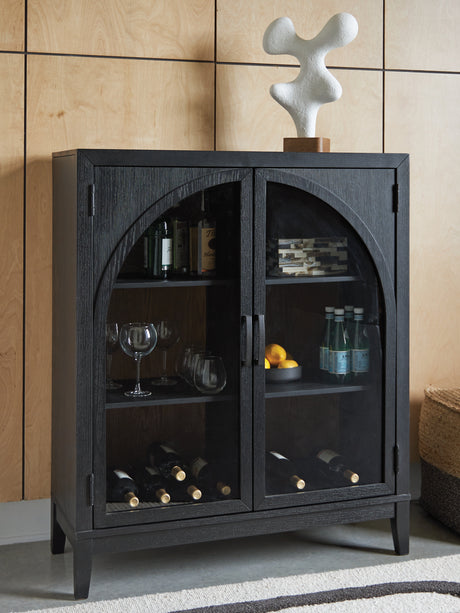 Armenleigh Black/Brown Accent Cabinet from Ashley Furniture - Luna Furniture