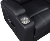 Armstrong Upholstered Power Lift Massage Recliner Black from Coaster - Luna Furniture