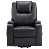Armstrong Upholstered Power Lift Massage Recliner Black from Coaster - Luna Furniture