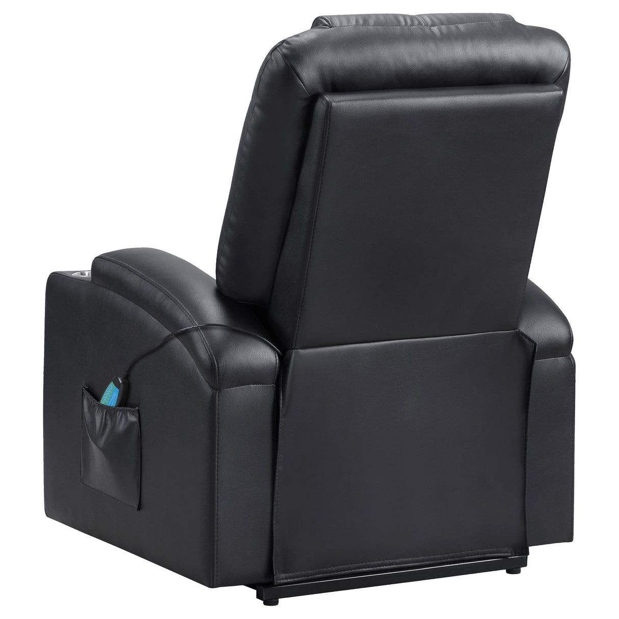 Armstrong Upholstered Power Lift Massage Recliner Black from Coaster - Luna Furniture