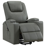 Armstrong Gray Upholstered Power Lift Massage Recliner from Coaster - Luna Furniture