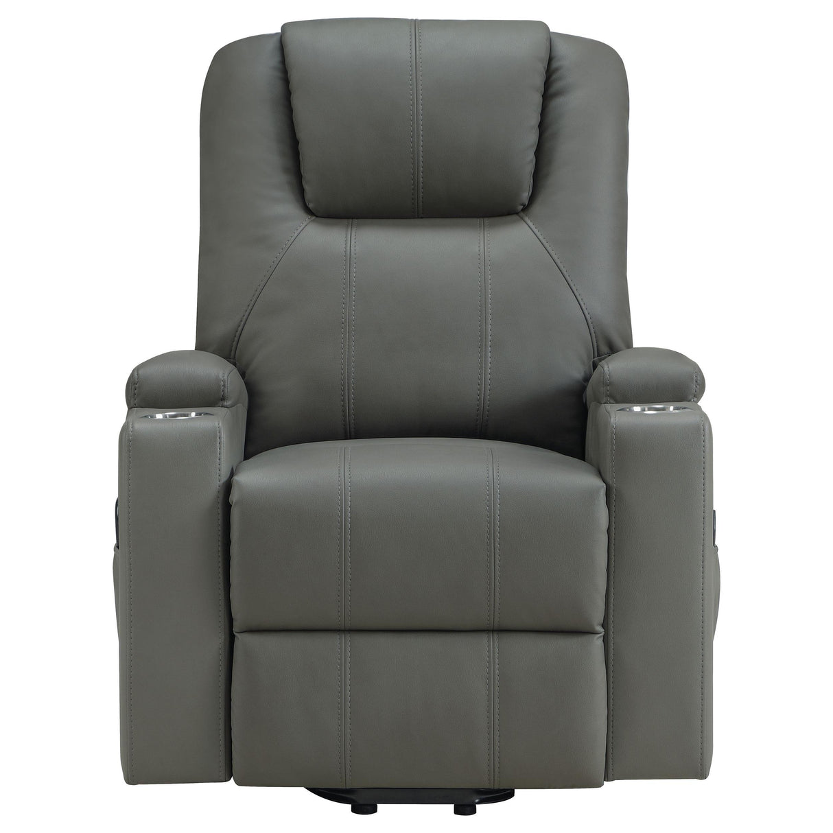 Armstrong Gray Upholstered Power Lift Massage Recliner from Coaster - Luna Furniture