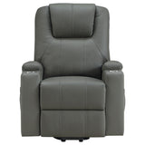 Armstrong Gray Upholstered Power Lift Massage Recliner from Coaster - Luna Furniture