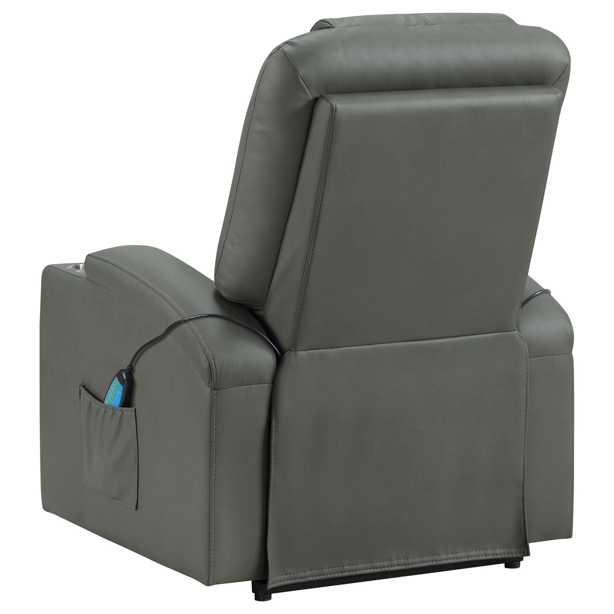 Armstrong Gray Upholstered Power Lift Massage Recliner from Coaster - Luna Furniture