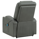 Armstrong Gray Upholstered Power Lift Massage Recliner from Coaster - Luna Furniture
