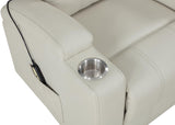 Armstrong Ivory Upholstered Power Lift Massage Recliner from Coaster - Luna Furniture